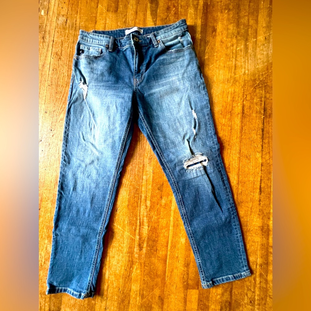 KANCAN WOMENS MIDRISE BOYFRIEND JEANS